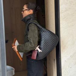 B家手工牛皮編織真皮女包Veneta手提肩後後背包HOBO單肩腋下手拿小包