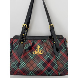 西西西土星托特包女中古款格紋腋下包女高級感2026新款保齡球包