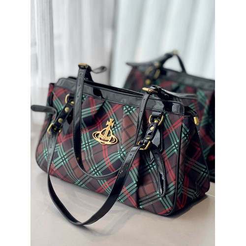 西西西土星托特包女中古款格紋腋下包女高級感2026新款保齡球包