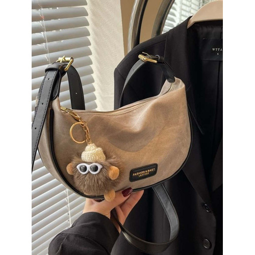 小衆設計馬鞍包斜後後背包百搭小包包女2025新款高級質感通勤餃子包 小衆設計馬鞍包斜後後背包百搭小包包女2025新款高級質感通勤餃子包