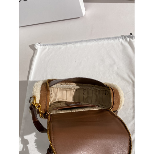 CAEISL&KCIEL女包小衆設計毛絨手提馬鞍包2026新款秋冬單肩斜後後背包