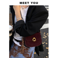 紅色超火精緻腋下馬鞍包包女2026新款高級感輕奢小衆不撞款斜後後背包