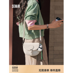 森馬包包女繙蓋馬鞍包復古工裝斜後後背包2025新款單肩包熊貓手機包潮