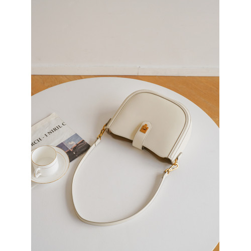 小衆輕奢包包女2025新款高級感復古半圓馬鞍包百搭單肩斜背腋下包