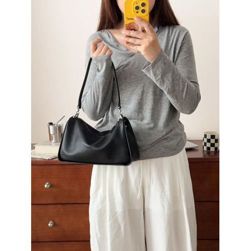 頭層牛皮單肩腋下包女2025新款波士頓包hobo包斜後後背包大容量通勤包 頭層牛皮單肩腋下包女2025新款波士頓包hobo包斜後後背包大容量通勤包