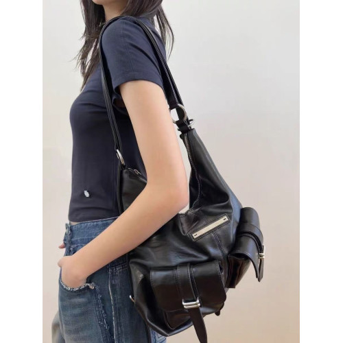 韓國小衆MatinKim雙口袋機車單肩包腋下托特多用雙肩包女 韓國小衆MatinKim雙口袋機車單肩包腋下托特多用雙肩包女