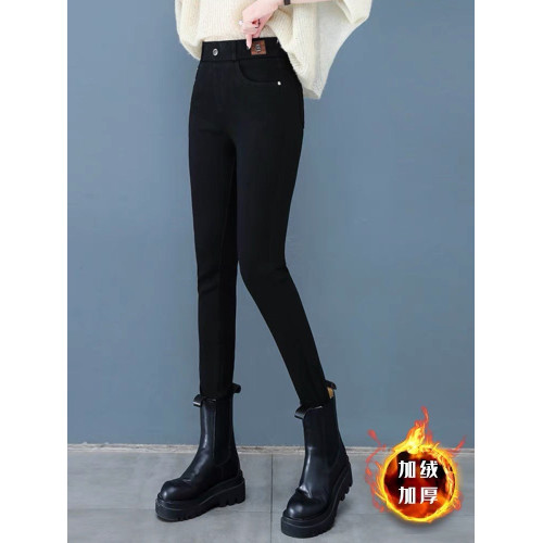 加絨加厚松緊腰休閒小腳打底褲女秋冬季2025今年新款流行鉛筆褲子 加絨加厚松緊腰休閒小腳打底褲女秋冬季2025今年新款流行鉛筆褲子