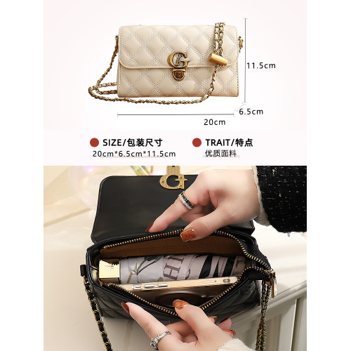 小香風包包2026新款高級感小衆菱格鏈條斜後後背包質感百搭小衆腋下包