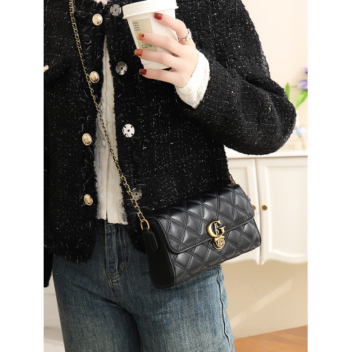 小香風包包2026新款高級感小衆菱格鏈條斜後後背包質感百搭小衆腋下包