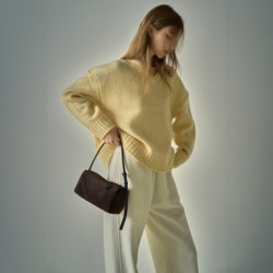 韓國設計師品牌 FACADE PATTERN 25新款復古簡約手提單肩真皮女包