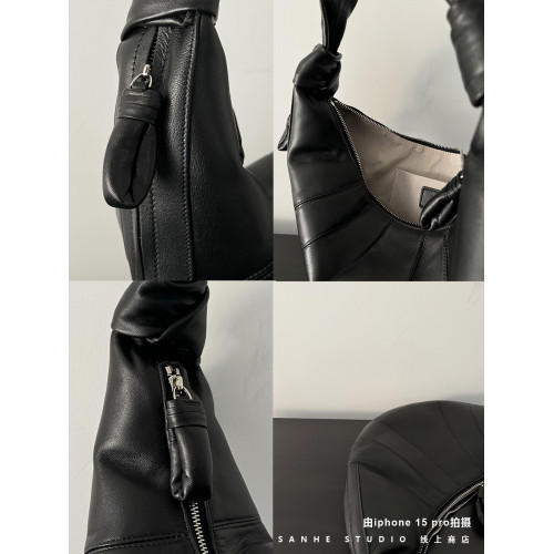 牛角包羊角包SANHE韓系小衆包女羊皮可頌休閒通勤餃子單肩腋下包