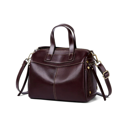 真皮包包2025新款時尚大容量通勤手提包波士頓單肩斜後後背包休閒女包