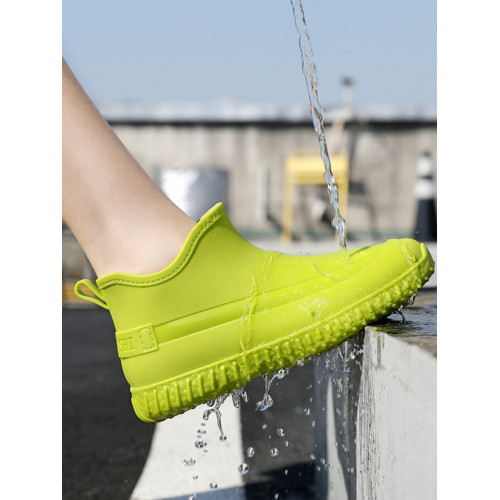 雨鞋女時尚外穿防水防滑網紅水鞋短筒日系厚底膠鞋耐磨保暖廚房鞋