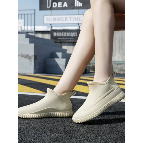 雨鞋女時尚外穿防水防滑網紅水鞋短筒日系厚底膠鞋耐磨保暖廚房鞋