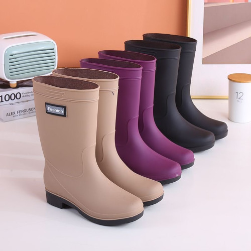 中筒水鞋加絨保暖女式雨鞋半筒雨靴子學生韓版百搭水膠鞋工作鞋