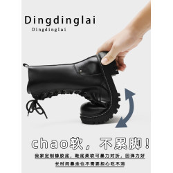 10孔馬丁靴女2025年新款冬季加絨甜酷厚底短靴帥氣中筒春秋單靴子