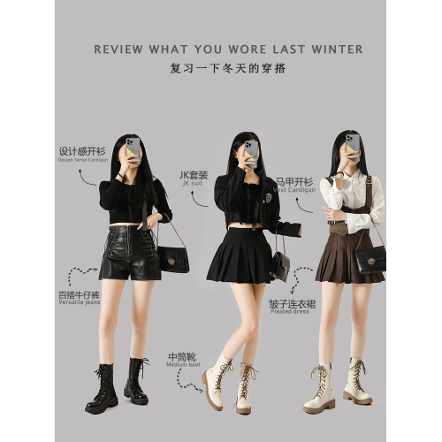 10孔馬丁靴女2025年新款冬季加絨甜酷厚底短靴帥氣中筒春秋單靴子 10孔馬丁靴女2025年新款冬季加絨甜酷厚底短靴帥氣中筒春秋單靴子