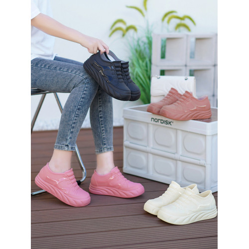 學生雨鞋女成人時尚防水鞋廚房洗車工作鞋加絨低筒防滑大童膠鞋套