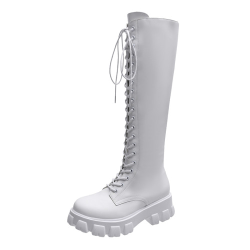 長筒靴大筒圍胖mm騎士靴粗腿高筒靴厚底長靴子英倫大碼女靴41一43 長筒靴大筒圍胖mm騎士靴粗腿高筒靴厚底長靴子英倫大碼女靴41一43