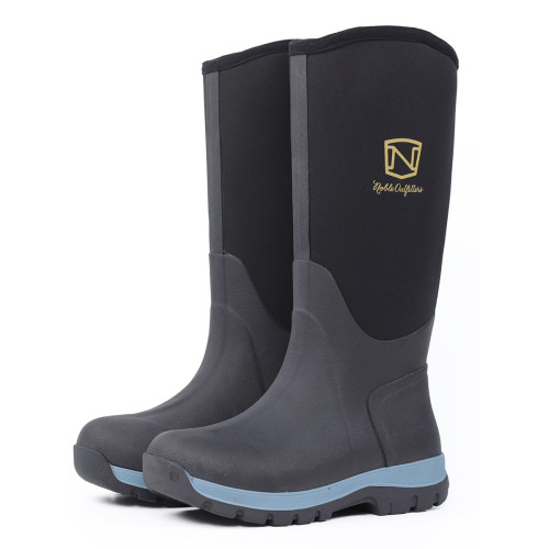 秋冬女士高筒戶外防水雨鞋厚底耐磨膠鞋保暖透氣防水靴抗凍膠靴