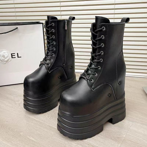 超級漫展cosplay增高20Cm馬丁靴演出增高顯瘦男女同款百搭單靴 超級漫展cosplay增高20Cm馬丁靴演出增高顯瘦男女同款百搭單靴