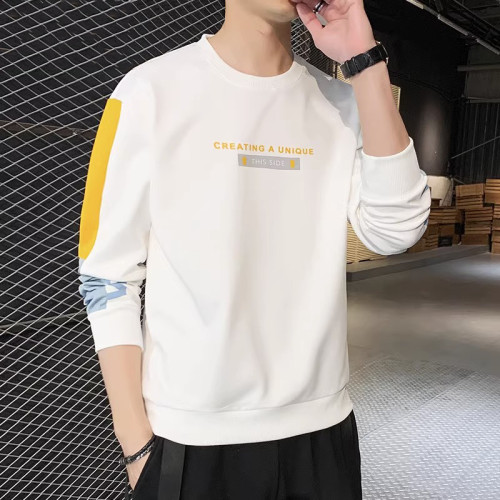 稻草人長袖t恤男士春秋季2026新款衛衣寬鬆男裝秋冬打底衫上衣服