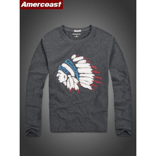 美洲海岸af長袖t恤男春裝衣服中青年大碼重磅純棉休閒打底衫男士