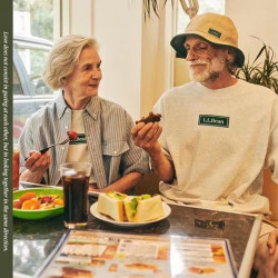 LLBEAN聯名BEAMS日系美式復古動物印花短袖戶外休閒寬鬆情侶裝T恤