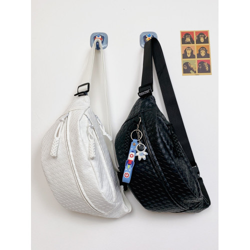 pu編織胸包男女生斜後後背包簡約休閒通勤包騎行包機車後後背包運動單肩包 pu編織胸包男女生斜後後背包簡約休閒通勤包騎行包機車後後背包運動單肩包