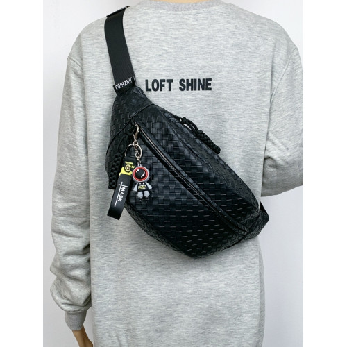 pu編織胸包男女生斜後後背包簡約休閒通勤包騎行包機車後後背包運動單肩包 pu編織胸包男女生斜後後背包簡約休閒通勤包騎行包機車後後背包運動單肩包