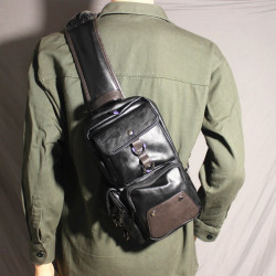 ins潮牌胸包大容量男休閒日系胸前單肩包潮 機車包男士新款斜後後背包