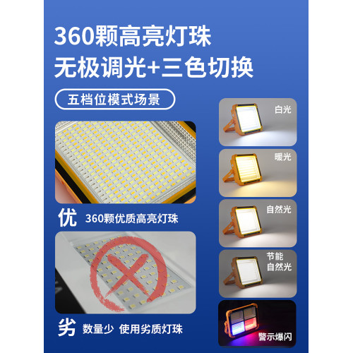 太陽能擺攤燈夜市燈超亮充電燈擺地攤戶外燈露營應急照明超長續航
