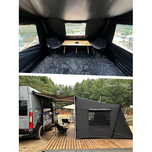 簡森戶外房車遮陽棚拓展帳篷車邊側帳天幕庇護所圍布Fiamma綠巨人