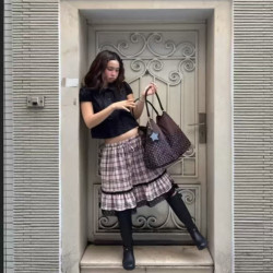 【現髮】韓國小衆Badblue豹紋波點單肩腋下大容量通勤時尚包