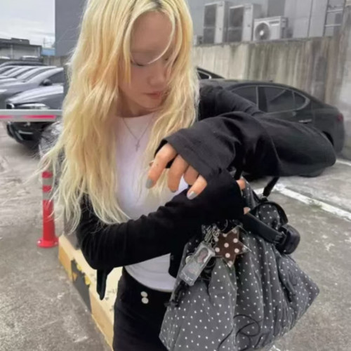 【現髮】韓國小衆Badblue豹紋波點單肩腋下大容量通勤時尚包