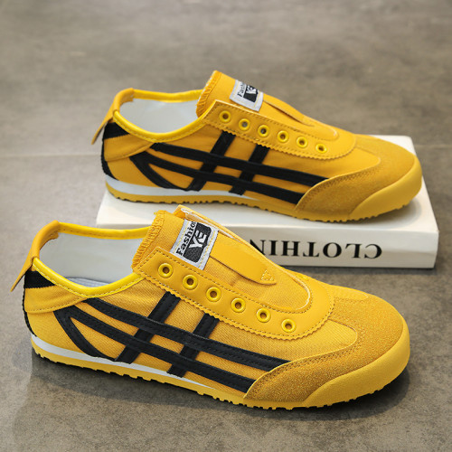 Tige虎塚男鞋春夏休閒帆布鞋一腳蹬老虎鞋情侶板鞋男女生阿甘鞋N