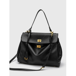 真皮托特包鎖釦腋下包2026新款單肩斜後後背包休閒通勤牛皮凱莉女包