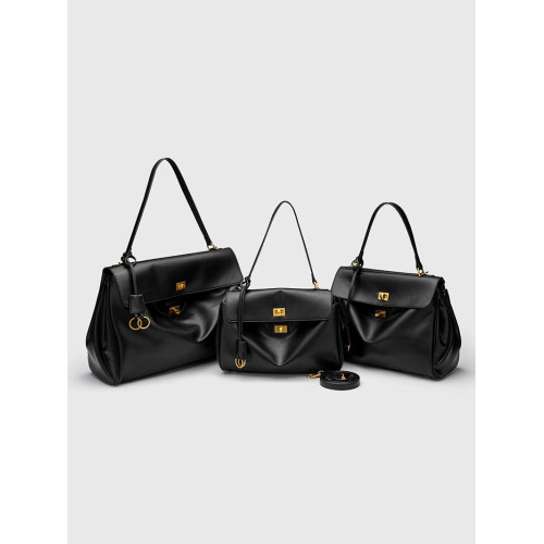 真皮托特包鎖釦腋下包2026新款單肩斜後後背包休閒通勤牛皮凱莉女包