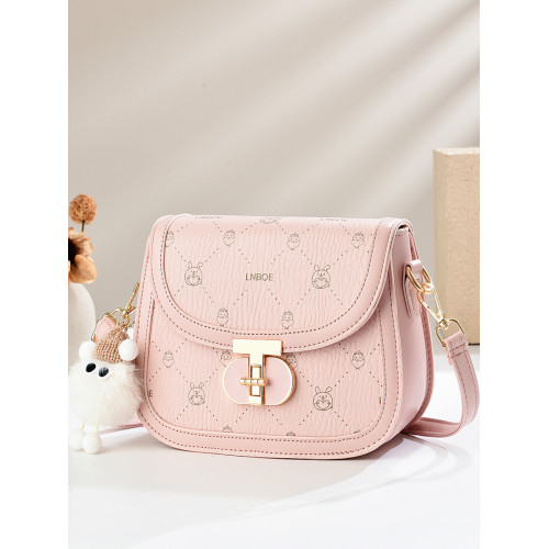 包包女2025新款時尚印花百搭高級質感復古小方包大容量單肩斜後後背包