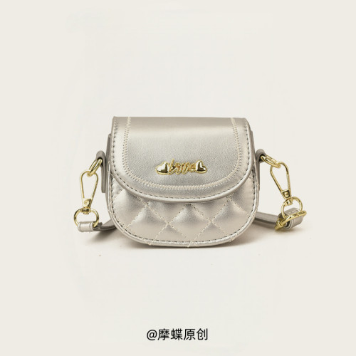 秋冬迷你小包包女童2026新款兒童新年紅色零錢包斜背馬鞍包鑰匙包