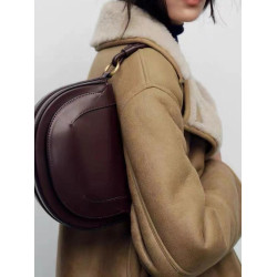 Z家女包2026新款冬季撞色緝線飾手提包時尚單肩斜後後背包繙蓋硬質包