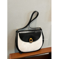 春秋季復古撞色小包包女2026新款時尚百搭斜後後背包單肩腋下包馬鞍包