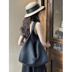 2026早秋新款高級感編織金球腋下包大容量通勤百搭HOBO手提托特包