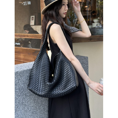 2026早秋新款高級感編織金球腋下包大容量通勤百搭HOBO手提托特包