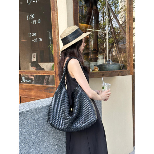 2026早秋新款高級感編織金球腋下包大容量通勤百搭HOBO手提托特包