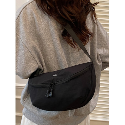 大容量牛津布包包女春夏百搭2025新款小衆設計單肩斜背胸包餃子包 大容量牛津布包包女春夏百搭2025新款小衆設計單肩斜背胸包餃子包