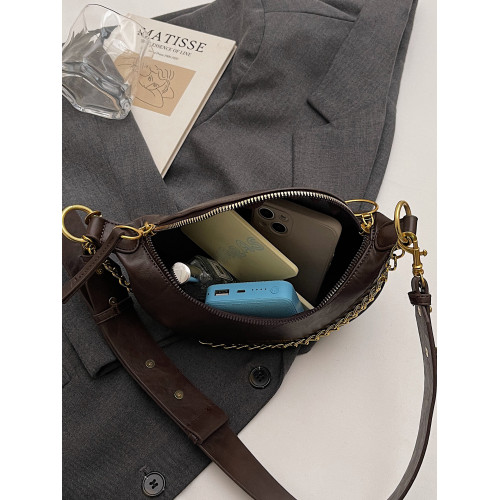 小衆超火斜背小包包女2025新款秋冬ins時尚高級感腰包單肩馬鞍包