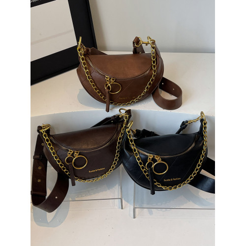 小衆超火斜背小包包女2025新款秋冬ins時尚高級感腰包單肩馬鞍包