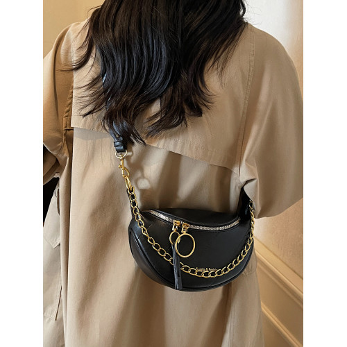 小衆超火斜背小包包女2025新款秋冬ins時尚高級感腰包單肩馬鞍包