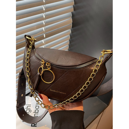 小衆超火斜背小包包女2025新款秋冬ins時尚高級感腰包單肩馬鞍包